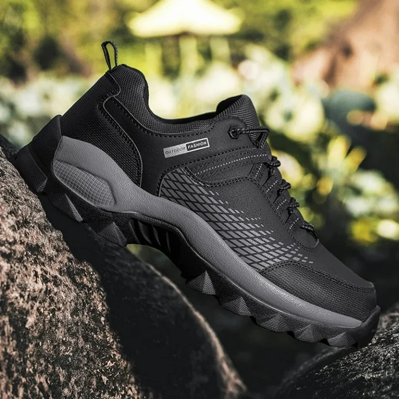Men's Wear-Resistant Waterproof Hiking Shoes – Wide Toe, Non-Slip, Anti-Puncture
