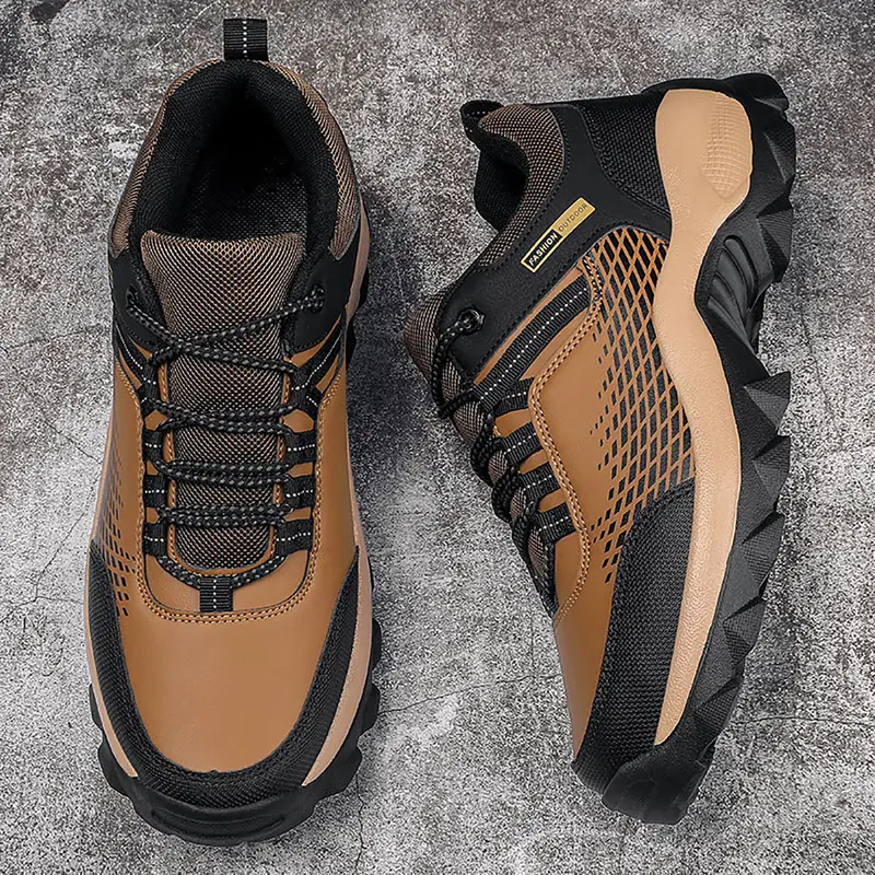 Men's Wear-Resistant Waterproof Hiking Shoes – Wide Toe, Non-Slip, Anti-Puncture