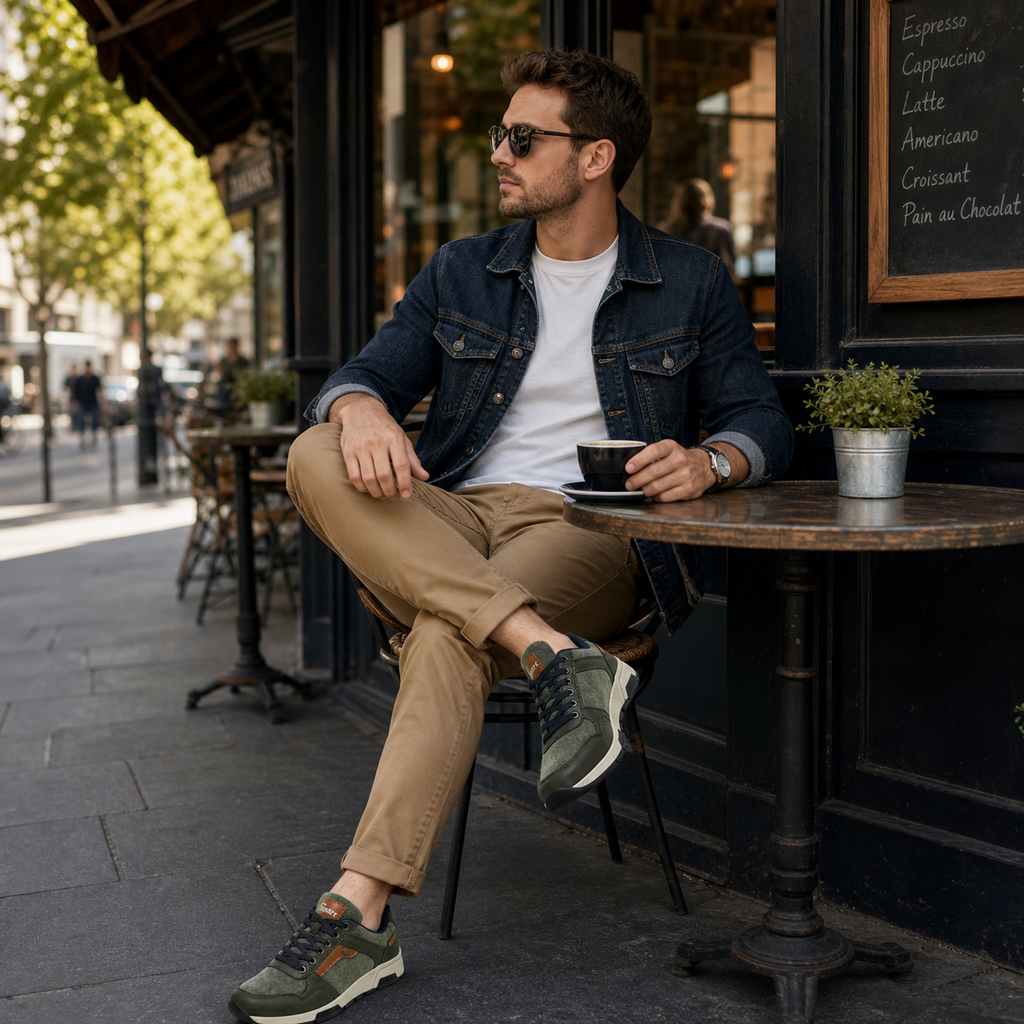 ⏰Limited Time Sale 70% OFF - Men's Canvas Walking Shoes - Lace-Up, Maximum Support, Wide Toe Box, Arch Support, Waterproof, Slip-Resistant, Shock-Absorbing