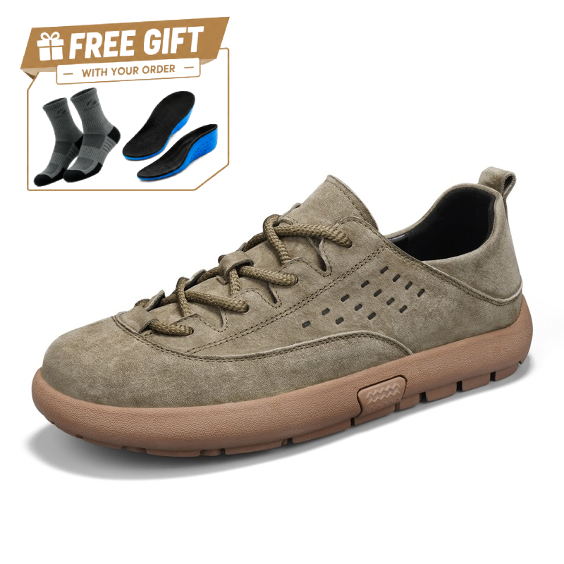 ⏰Limited Time Sale 70% OFF - Men's Suede Walking Shoes - Lace-Up, Breathable, Wide Toe Box with Arch Support, Cushioning, Slip-Resistant, And Wear-Resistant