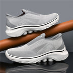 Men's lightweight waterproof walking shoes, comfortable and soft, slip-on style, wide and extra-long design.