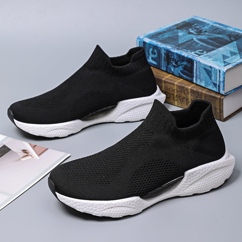 Men's Slip-On Sneakers – Laceless, Breathable, Non-Slip Grip, Cushioned Footbed, Wide Toe Box