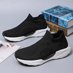 Men's Slip-On Sneakers – Laceless, Breathable, Non-Slip Grip, Cushioned Footbed, Wide Toe Box