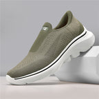 Men's lightweight waterproof walking shoes, comfortable and soft, slip-on style, wide and extra-long design.