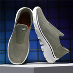 Men's lightweight waterproof walking shoes, comfortable and soft, slip-on style, wide and extra-long design.