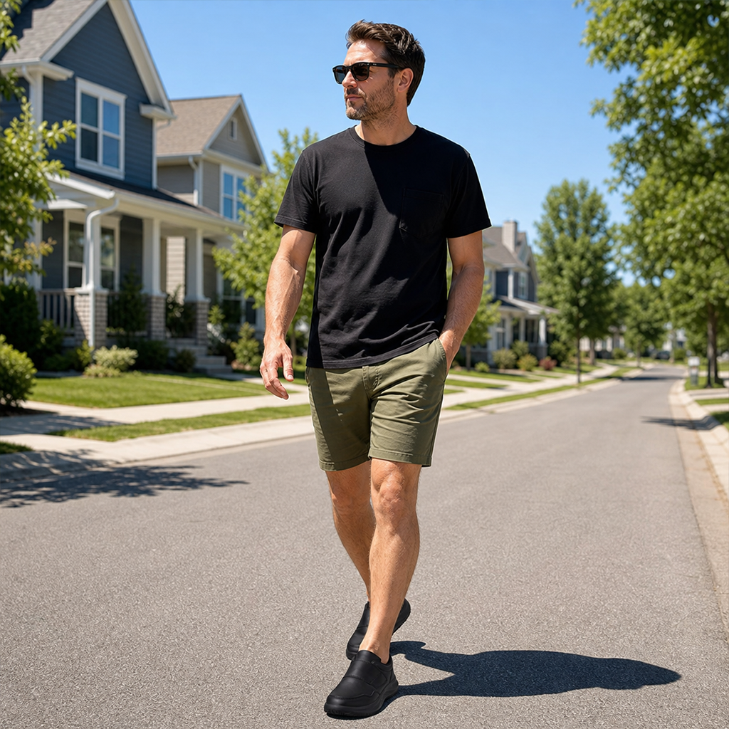 ⏰Limited Time Sale 70% OFF - Men's Genuine Leather Walking Shoes - Slip-On Design With Velcro Straps, Maximum Support, Wide Toe Box with Arch Support, Cushioning