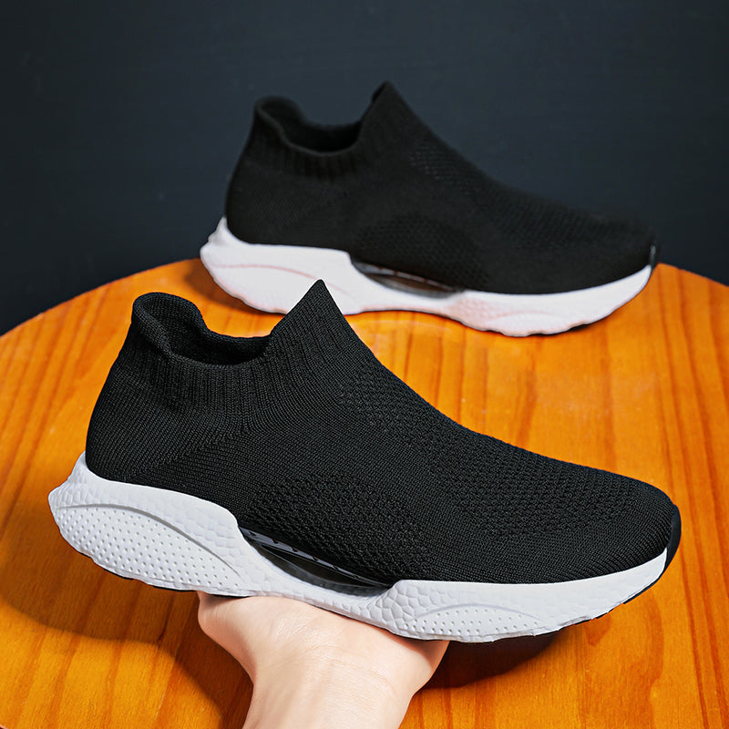 Men's Slip-On Sneakers – Laceless, Breathable, Non-Slip Grip, Cushioned Footbed, Wide Toe Box