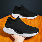 Men's Slip-On Sneakers – Laceless, Breathable, Non-Slip Grip, Cushioned Footbed, Wide Toe Box