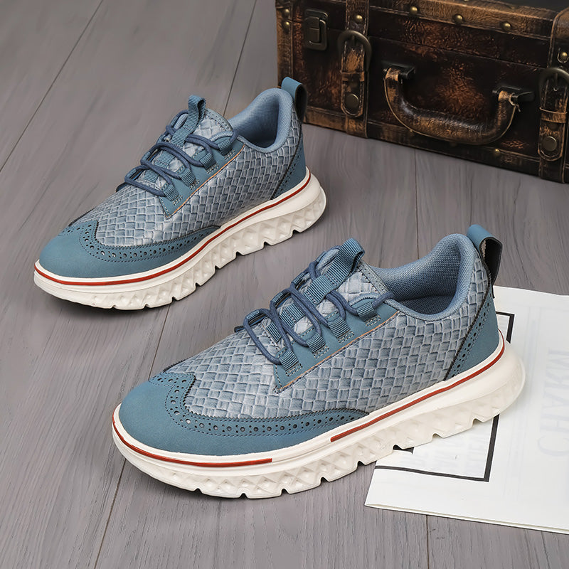 Men's crocodile leather shoes: Lightweight, waterproof, comfortable and soft walking shoes - wide last and extended design.