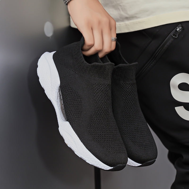 Men's Slip-On Sneakers – Laceless, Breathable, Non-Slip Grip, Cushioned Footbed, Wide Toe Box