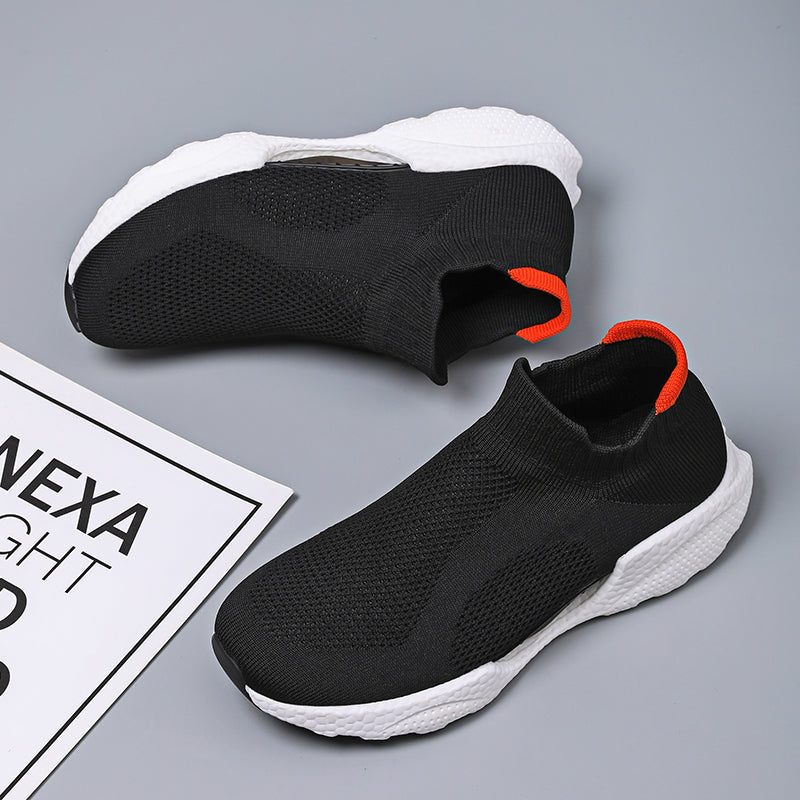 Men's Slip-On Sneakers – Laceless, Breathable, Non-Slip Grip, Cushioned Footbed, Wide Toe Box