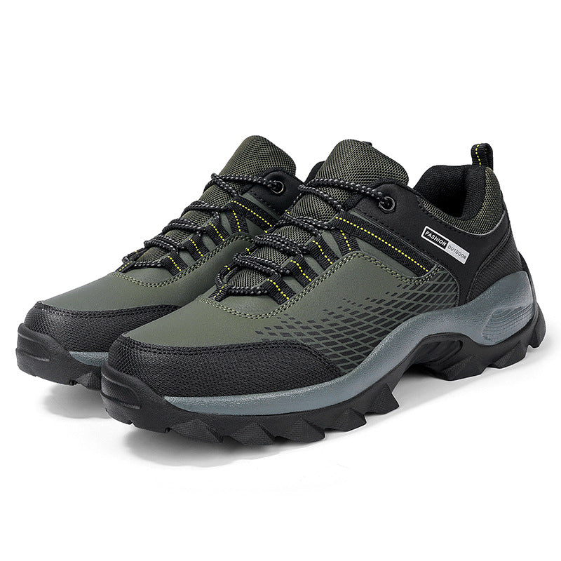 Men's Wear-Resistant Waterproof Hiking Shoes – Wide Toe, Non-Slip, Anti-Puncture