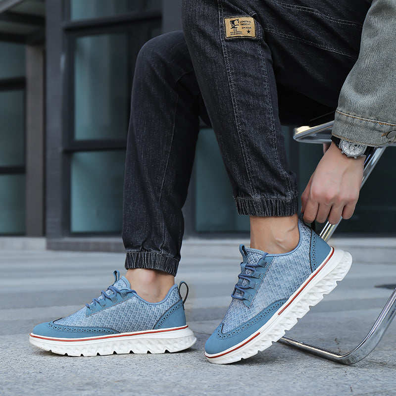 Men's crocodile leather shoes: Lightweight, waterproof, comfortable and soft walking shoes - wide last and extended design.