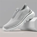 Men's lightweight waterproof walking shoes, comfortable and soft, slip-on style, wide and extra-long design.