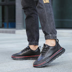 Men's crocodile leather shoes: Lightweight, waterproof, comfortable and soft walking shoes - wide last and extended design.