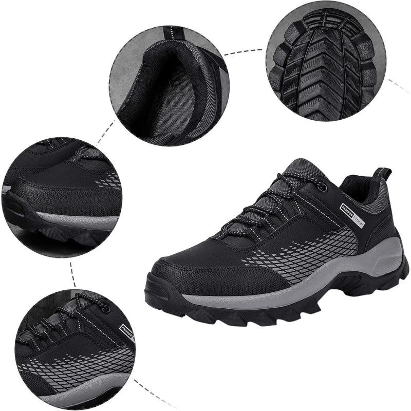 Men's Wear-Resistant Waterproof Hiking Shoes – Wide Toe, Non-Slip, Anti-Puncture