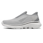 Men's lightweight waterproof walking shoes, comfortable and soft, slip-on style, wide and extra-long design.