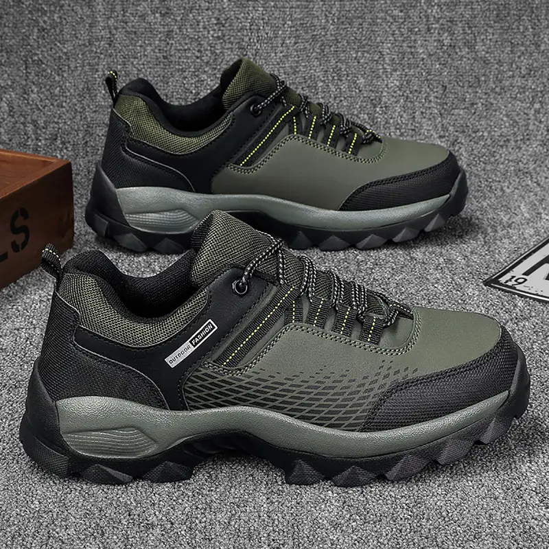 Men's Wear-Resistant Waterproof Hiking Shoes – Wide Toe, Non-Slip, Anti-Puncture