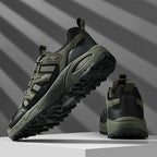 Men's Mixed Material Hiking Shoes – Waterproof, Slip-Resistant, Puncture-Resistant, Impact-Resistant, Breathable, Wide Toe