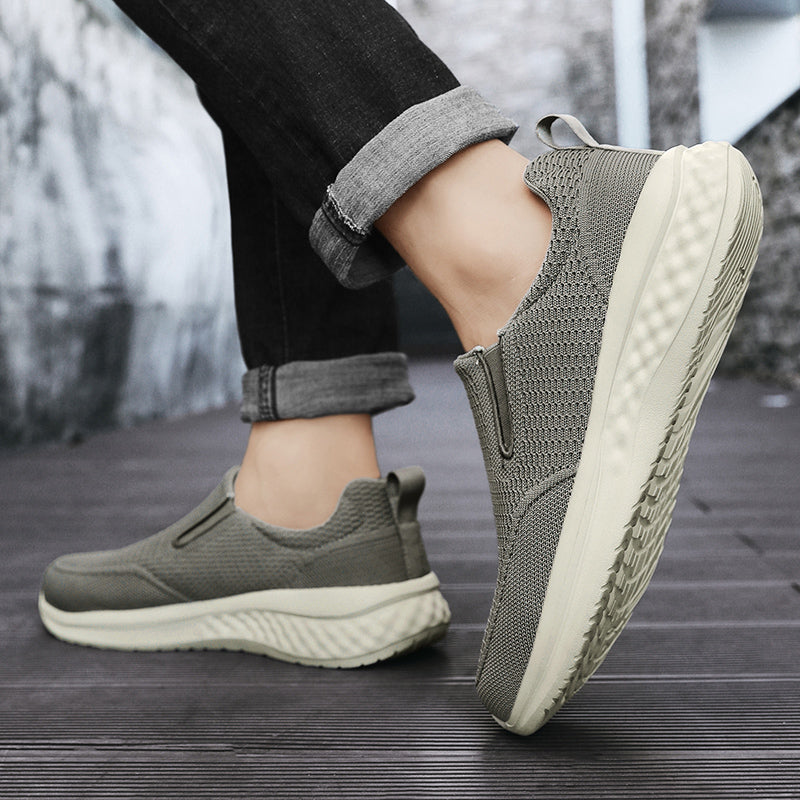 ⏰Limited Time Sale 70% OFF - Men's Mesh Walking Shoes - Slip-On, Cushioned, Wide Toe Box, Arch Support, Anti-Slip