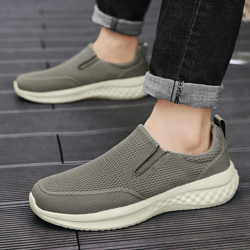 ⏰Limited Time Sale 70% OFF - Men's Mesh Walking Shoes - Slip-On, Cushioned, Wide Toe Box, Arch Support, Anti-Slip