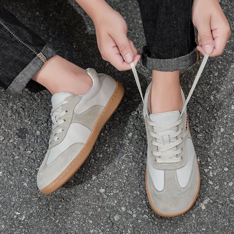 ⏰Limited Time Sale 70% OFF - Men's Genuine Leather Walking Shoes - Lace-Up, Wide Toe Box, Arch Support, Hock Absorption, Waterproof, Slip-Resistant