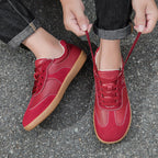 ⏰Limited Time Sale 70% OFF - Men's Genuine Leather Walking Shoes - Lace-Up, Wide Toe Box, Arch Support, Hock Absorption, Waterproof, Slip-Resistant