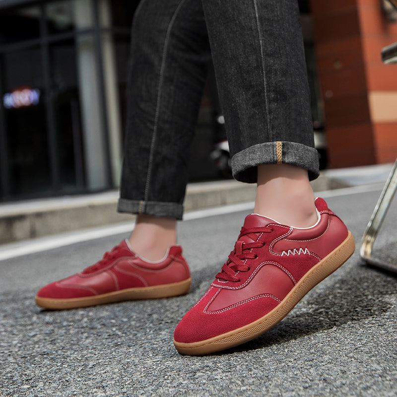 ⏰Limited Time Sale 70% OFF - Men's Genuine Leather Walking Shoes - Lace-Up, Wide Toe Box, Arch Support, Hock Absorption, Waterproof, Slip-Resistant