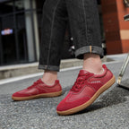 ⏰Limited Time Sale 70% OFF - Men's Genuine Leather Walking Shoes - Lace-Up, Wide Toe Box, Arch Support, Hock Absorption, Waterproof, Slip-Resistant