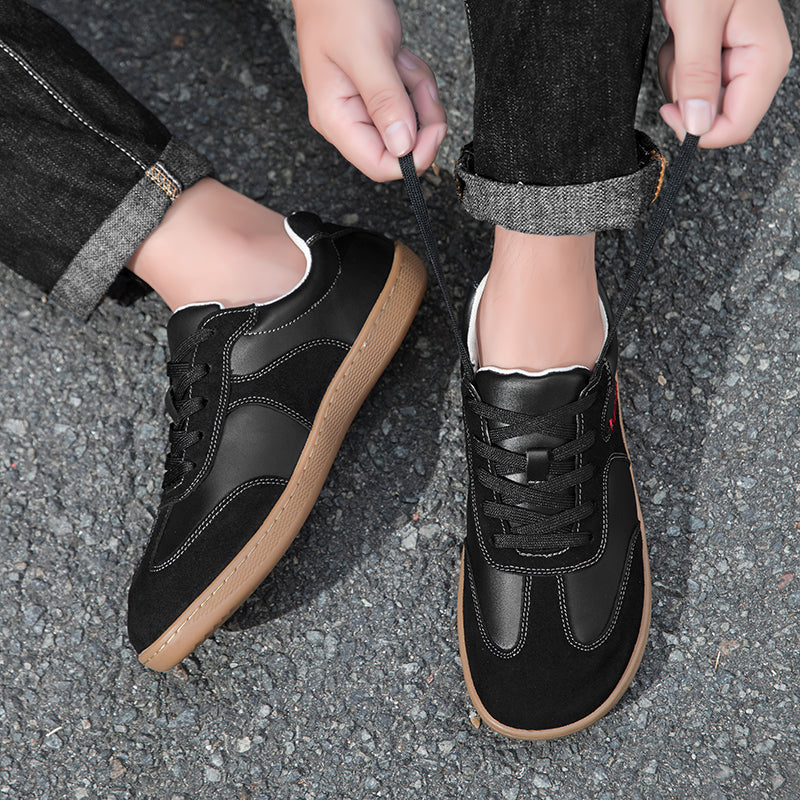 ⏰Limited Time Sale 70% OFF - Men's Genuine Leather Walking Shoes - Lace-Up, Wide Toe Box, Arch Support, Hock Absorption, Waterproof, Slip-Resistant
