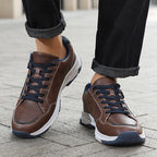 ⏰Limited Time Sale 70% OFF - Men's Genuine Leather Hiking Shoes - Outdoor Work Shoes -Side Zipper, Lightweight, Wide Toe Box, Arch Support, Shock Absorption, Waterproof, Slip-Resistant