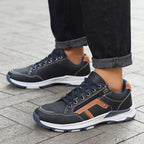 ⏰Limited Time Sale 70% OFF - Men's Genuine Leather Hiking Shoes - Outdoor Work Shoes -Side Zipper, Lightweight, Wide Toe Box, Arch Support, Shock Absorption, Waterproof, Slip-Resistant