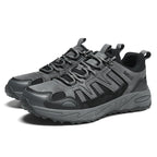 Men's Mixed Material Hiking Shoes – Waterproof, Slip-Resistant, Puncture-Resistant, Impact-Resistant, Breathable, Wide Toe