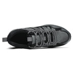 Men's Mixed Material Hiking Shoes – Waterproof, Slip-Resistant, Puncture-Resistant, Impact-Resistant, Breathable, Wide Toe