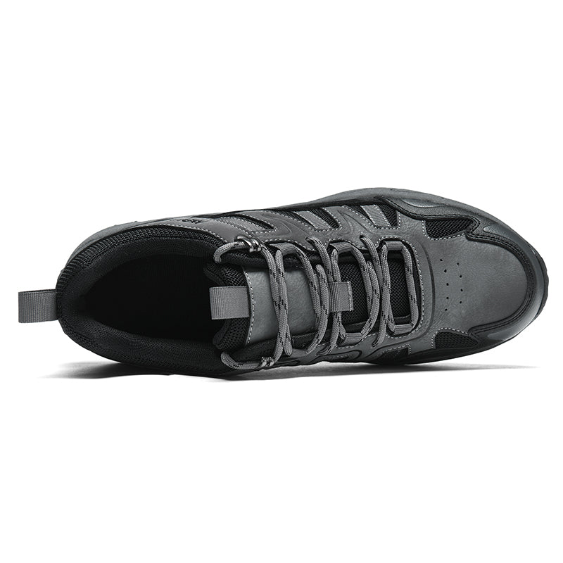Men's Mixed Material Hiking Shoes – Waterproof, Slip-Resistant, Puncture-Resistant, Impact-Resistant, Breathable, Wide Toe