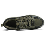 Men's Mixed Material Hiking Shoes – Waterproof, Slip-Resistant, Puncture-Resistant, Impact-Resistant, Breathable, Wide Toe