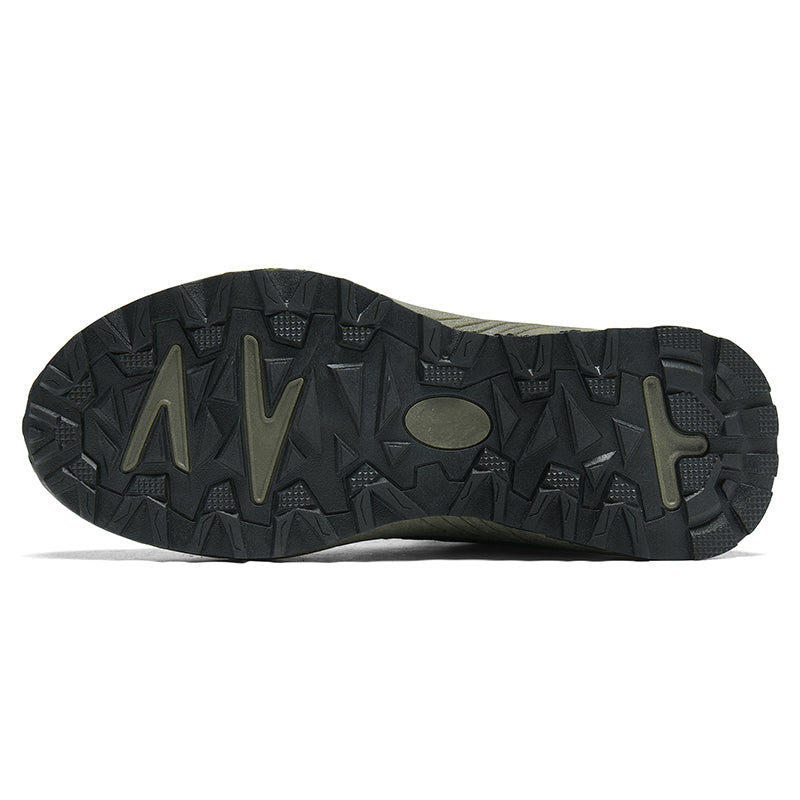 Men's Mixed Material Hiking Shoes – Waterproof, Slip-Resistant, Puncture-Resistant, Impact-Resistant, Breathable, Wide Toe