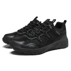 Men's Mixed Material Hiking Shoes – Waterproof, Slip-Resistant, Puncture-Resistant, Impact-Resistant, Breathable, Wide Toe