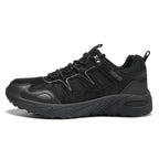Men's Mixed Material Hiking Shoes – Waterproof, Slip-Resistant, Puncture-Resistant, Impact-Resistant, Breathable, Wide Toe