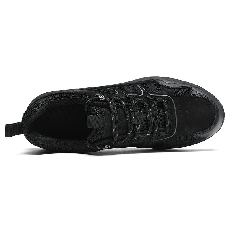 Men's Mixed Material Hiking Shoes – Waterproof, Slip-Resistant, Puncture-Resistant, Impact-Resistant, Breathable, Wide Toe