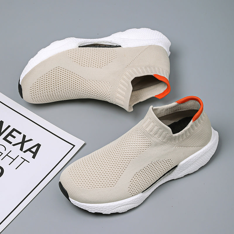 Men's Slip-On Sneakers – Laceless, Breathable, Non-Slip Grip, Cushioned Footbed, Wide Toe Box