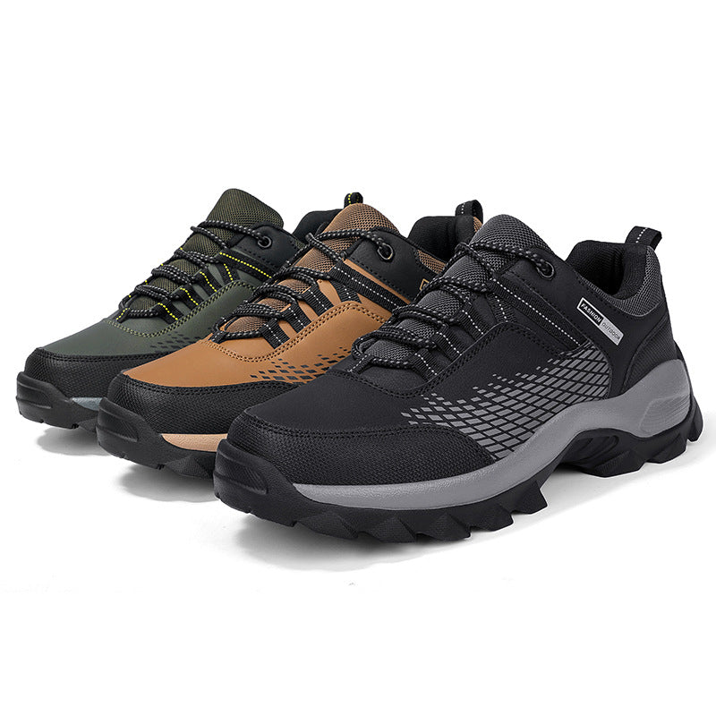 Men's Wear-Resistant Waterproof Hiking Shoes – Wide Toe, Non-Slip, Anti-Puncture