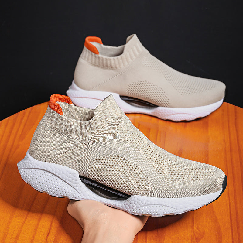 Men's Slip-On Sneakers – Laceless, Breathable, Non-Slip Grip, Cushioned Footbed, Wide Toe Box