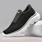 Men's lightweight waterproof walking shoes, comfortable and soft, slip-on style, wide and extra-long design.