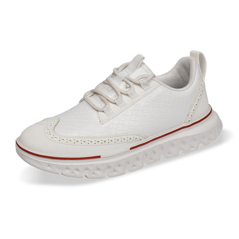 Men's crocodile leather shoes: Lightweight, waterproof, comfortable and soft walking shoes - wide last and extended design.