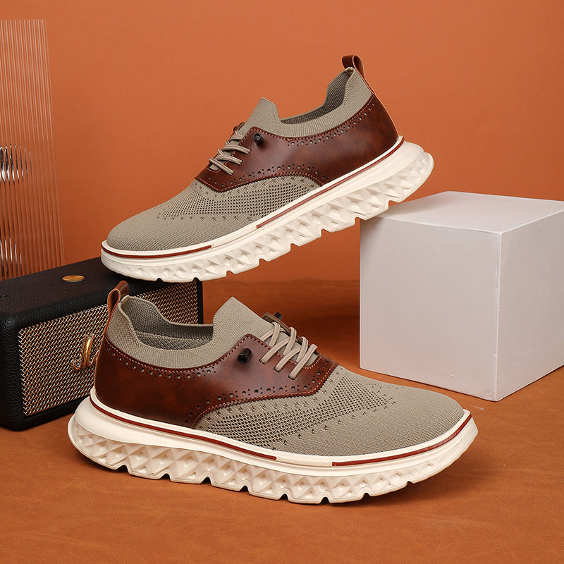 Men's lightweight waterproof Oxford shoes, comfortable and soft, suitable for walking - wide last and extended design